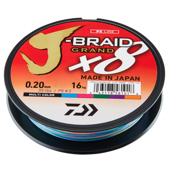 Daiwa J-braid Grand X8 Multi Color 500m in de groep Lijnen / Gevlochten Lijnen bij Sportfiskeprylar.se (210684r)