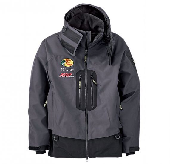 Bass Pro 100MPH GORE-TEX Rain Parka Granite in de groep Kleding & Schoenen / Kleding / Jassen bij Sportfiskeprylar.se (2162381r)