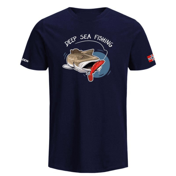 Fladen T-Shirt Hungry Cod Blue in de groep Kleding & Schoenen / Kleding / T-shirts bij Sportfiskeprylar.se (22-652-Mr)