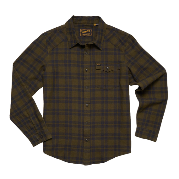 Howler Bro\'s La Grange Lightweight Flannel Cohen Plaid Dark Olive in de groep Kleding & Schoenen / Kleding / Overhemden bij Sportfiskeprylar.se (221425F-OLI-Sr)