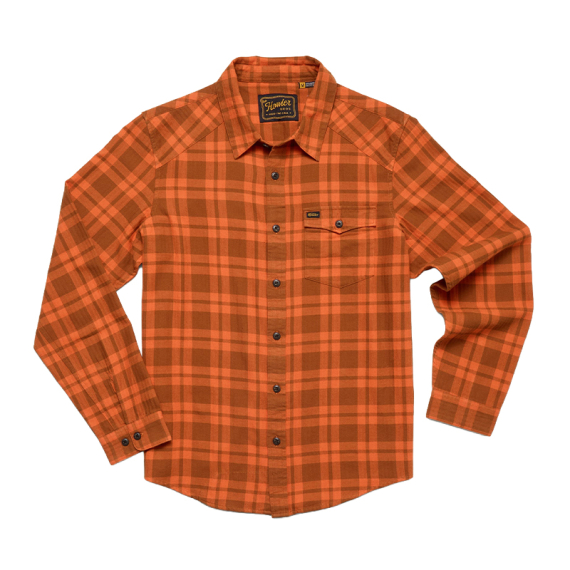 Howler Bro\'s La Grange Lightweight Flannel Cohen Plaid Pumpkin in de groep Kleding & Schoenen / Kleding / Overhemden bij Sportfiskeprylar.se (221425F-PUM-Sr)