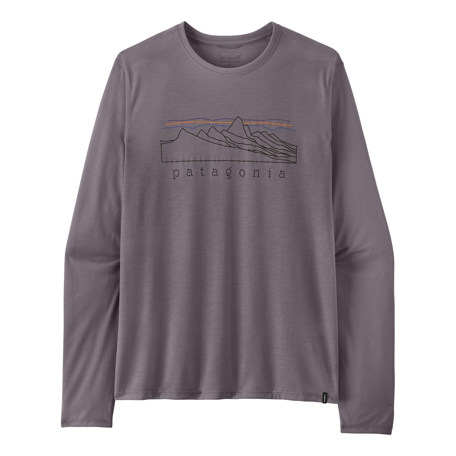 Patagonia M\'s L/S Cap Cool Trail Shirt - Stratapeaks MYGR in de groep Kleding & Schoenen / Kleding / Truien / T-shirts met lange mouwen bij Sportfiskeprylar.se (23711-MYGR-XXLr)