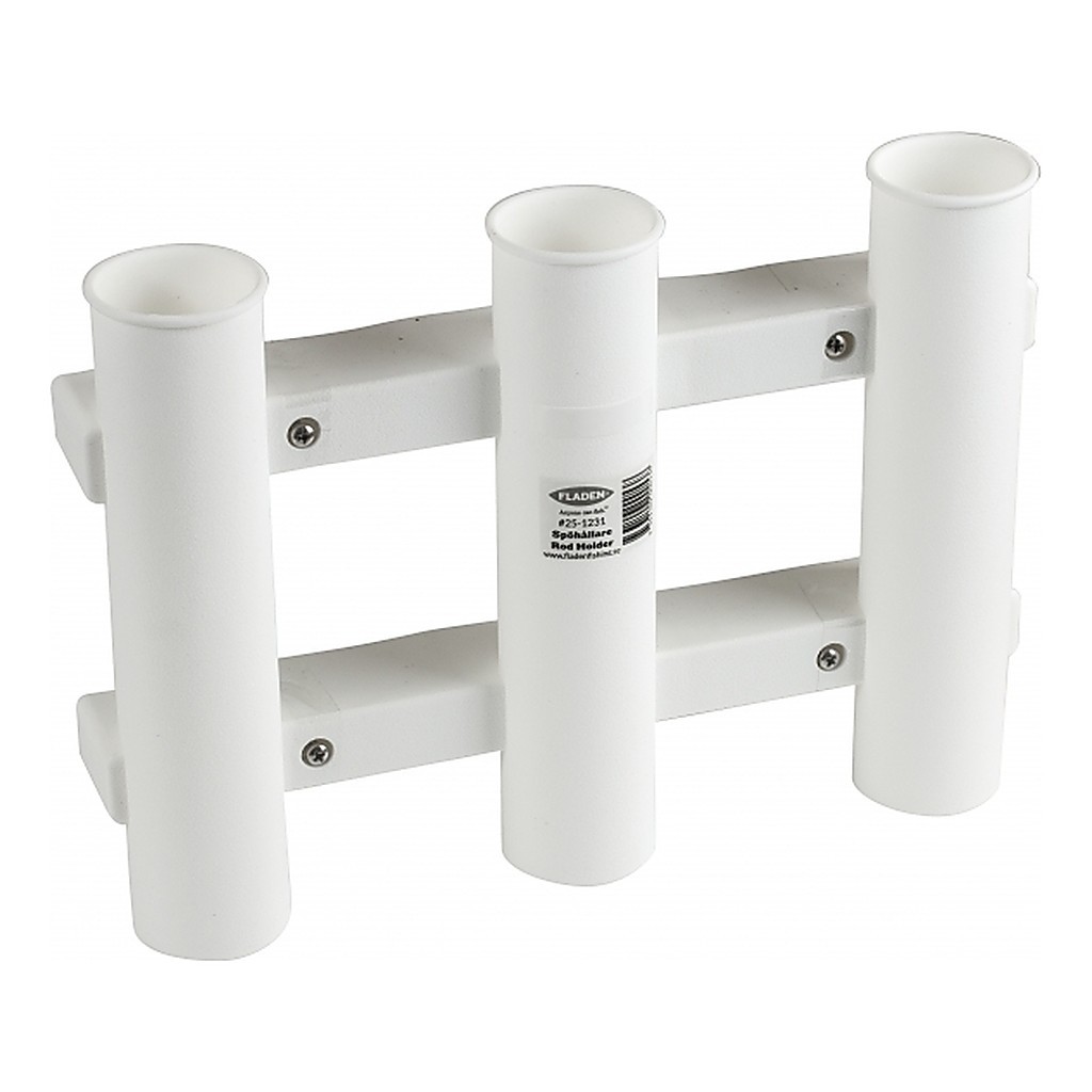 Rod Holder 3 compartments White medium 22x5x30cm in de groep Gereedschappen en accessoires / Hengelhouders en hengelrekken / Boothengelsteunen bij Sportfiskeprylar.se (25-1231)