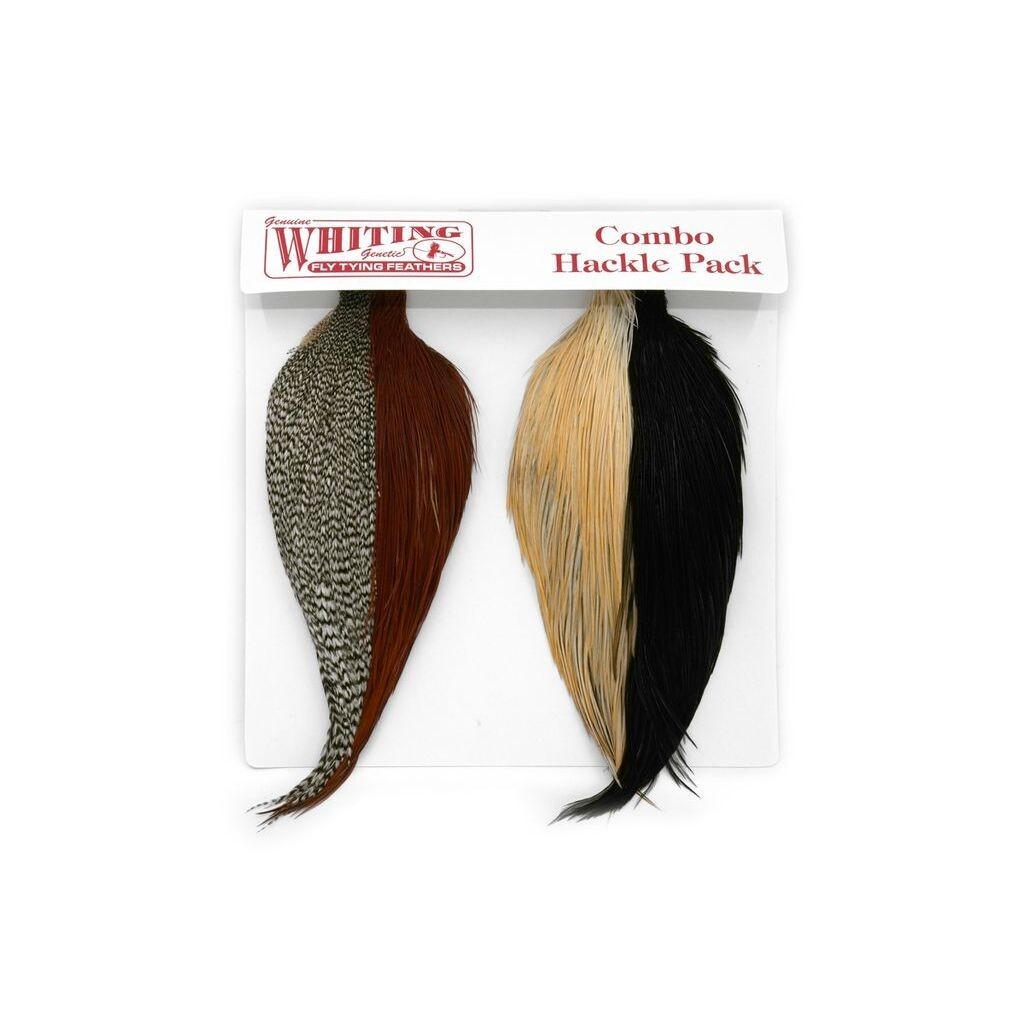 Whiting Introductory Hackle Pack - Four 1/2 Capes in de groep Haken & Terminal Tackle / Vliegvis bindmateriaal / Vliegbindmateriaal / Veren & Capes / Capes & Saddles bij Sportfiskeprylar.se (25841000)