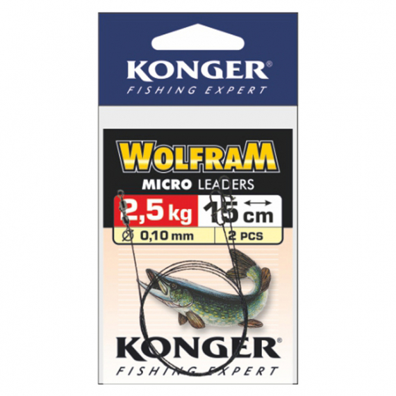 Konger Tungsten Leader (2pcs) - 20cm/10kg in de groep Haken & Terminal Tackle / Voor zeevissen en materiaal voor onderlijnen bij Sportfiskeprylar.se (260320023)