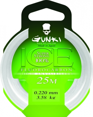 Gunki Fluorocarbone Ice, 0,41mm in de groep Haken & Terminal Tackle / Voor zeevissen en materiaal voor onderlijnen / Onderlijnmateriaal / Onderlijnmateriaal Fluorocarbon bij Sportfiskeprylar.se (29-82287)