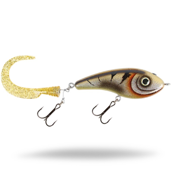 Strike Pro Catchy 13cm - Rockabilly - Orange Glitter in de groep Kunstaas / Staartaas & Hybride aas bij Sportfiskeprylar.se (29-EG230-C779)
