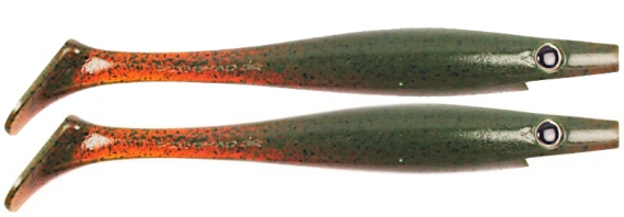 Pig Shad Junior 20cm - Motor Oil Pepper in de groep Kunstaas / Softbaits / Snoek Softbaits bij Sportfiskeprylar.se (29-SP172C-C017)