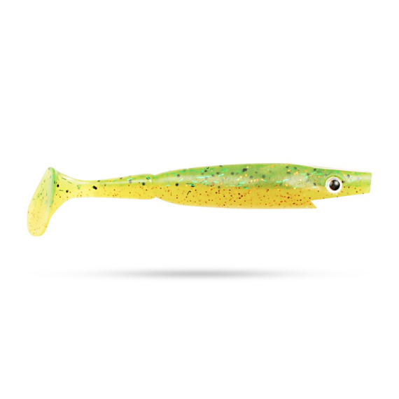 Piglet Shad 10cm (6-pak) - Fire Perch in de groep Kunstaas / Softbaits / Baars Softbaits & Snoekbaars Softbaits bij Sportfiskeprylar.se (29-SP172E-C015)
