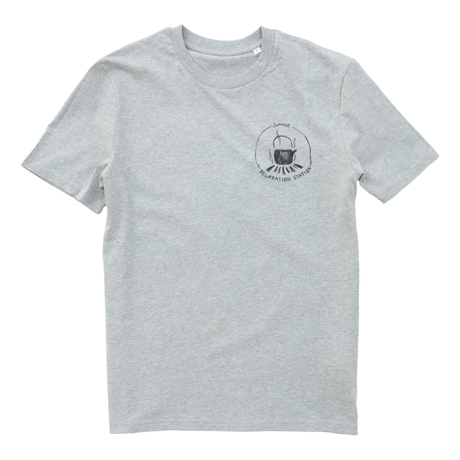 Lemmel T-shirt Mörkt Som Framtiden Heather grey w black print in de groep Kleding & Schoenen / Kleding / T-shirts bij Sportfiskeprylar.se (3010105-6934r)