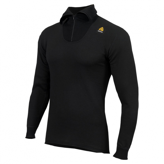 Aclima HotWool 230 gr. Polo Zip Unisex, Jet Black in de groep Kleding & Schoenen / Kleding / Onderkleding & Ondergoed / Basislaag top bij Sportfiskeprylar.se (325003001-04r)