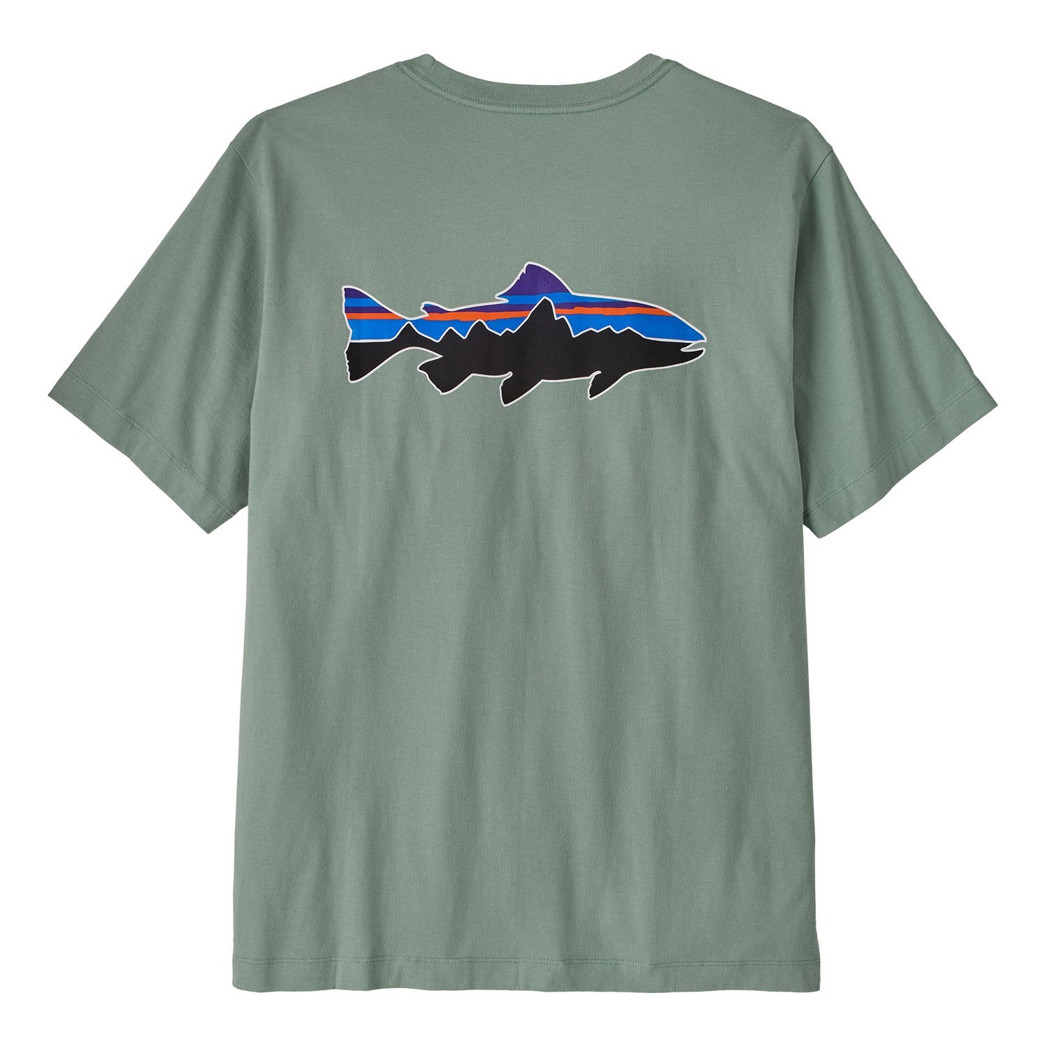 Patagonia M\'s Fitz Roy Trout T-Shirt CVGR in de groep Kleding & Schoenen / Kleding / T-shirts bij Sportfiskeprylar.se (37846-CVGR-XXLr)