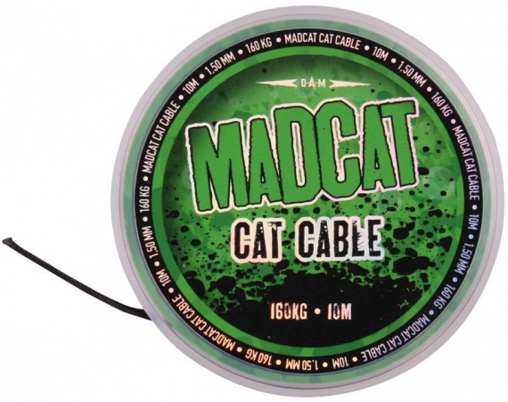 MADCAT - CAT CABLE 10m 1,50mm 160 kg in de groep Haken & Terminal Tackle / Voor zeevissen en materiaal voor onderlijnen / Onderlijnmateriaal / Gevlochten onderlijnmateriaal bij Sportfiskeprylar.se (3795160)