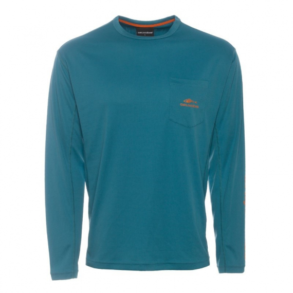 Grundéns Fish Head Long Sleeve Shirt, Tidal Blue in de groep Kleding & Schoenen / Kleding / Truien / T-shirts met lange mouwen bij Sportfiskeprylar.se (40011-453-0013r)