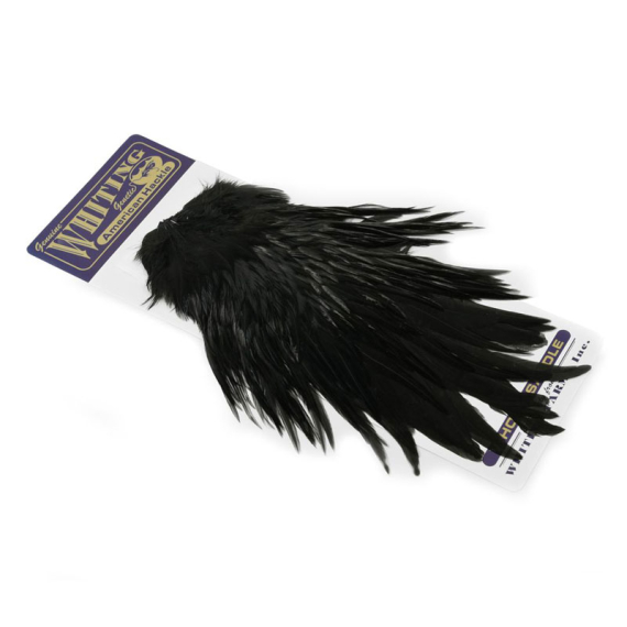 Whiting American Rooster Saddle - Black in de groep Haken & Terminal Tackle / Vliegvis bindmateriaal / Vliegbindmateriaal / Veren & Capes / Capes & Saddles bij Sportfiskeprylar.se (41802008)