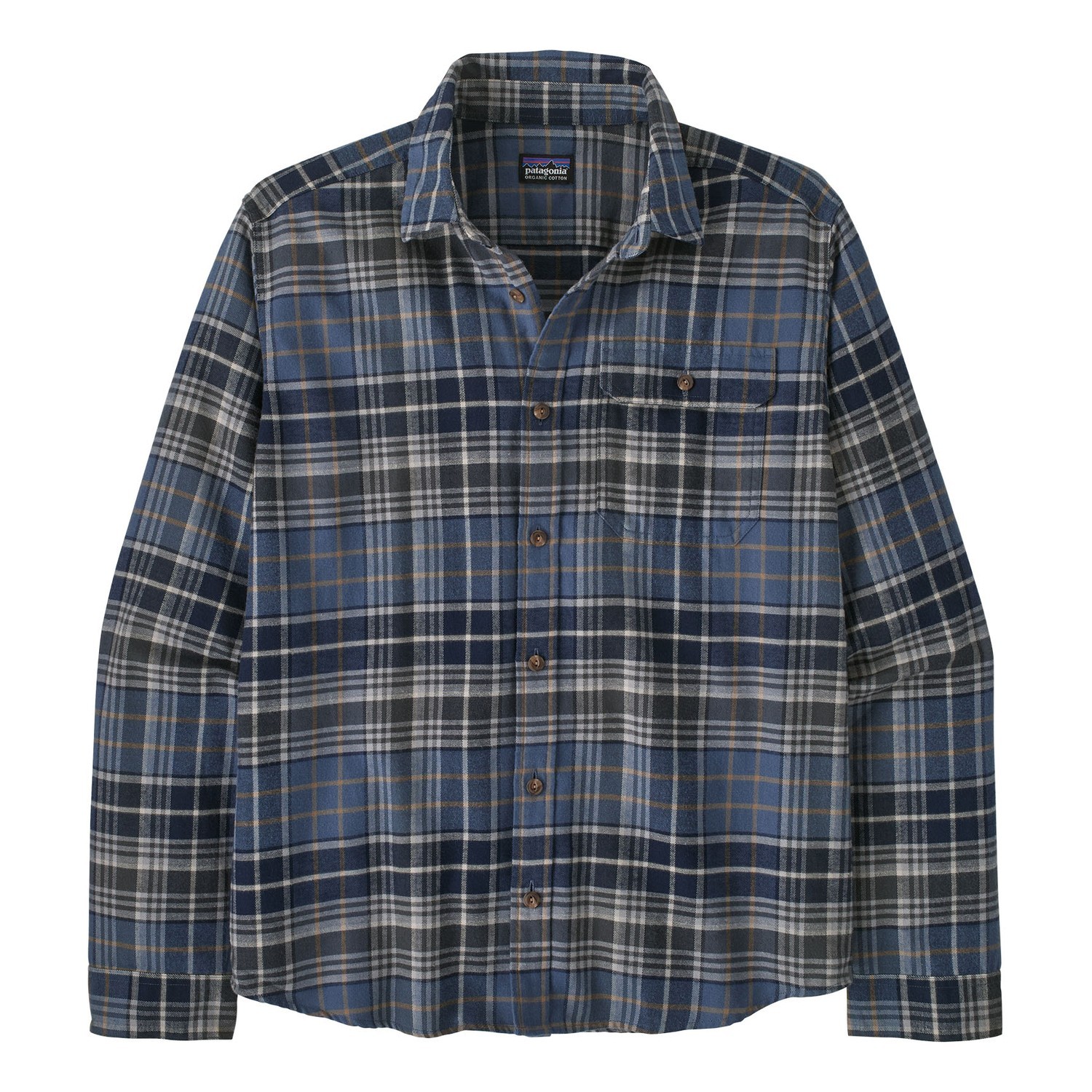 Patagonia M\'s L/S LW Fjord Flannel Shirt DPNV in de groep Kleding & Schoenen / Kleding / Overhemden bij Sportfiskeprylar.se (42410-DPNV-XXLr)