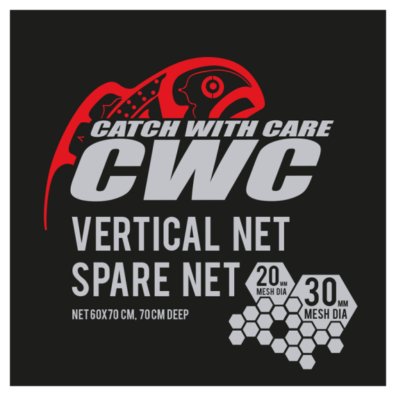 CWC Vertical 70cm, D20/D30 Spare Net in de groep Gereedschappen en accessoires / Visnetten / Schepnetzakken bij Sportfiskeprylar.se (49-FNETCWC1S)