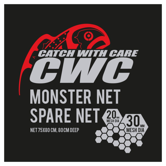 CWC Monster 80cm, D20/D30 Spare Net in de groep Gereedschappen en accessoires / Visnetten / Schepnetzakken bij Sportfiskeprylar.se (49-FNETCWC2S)