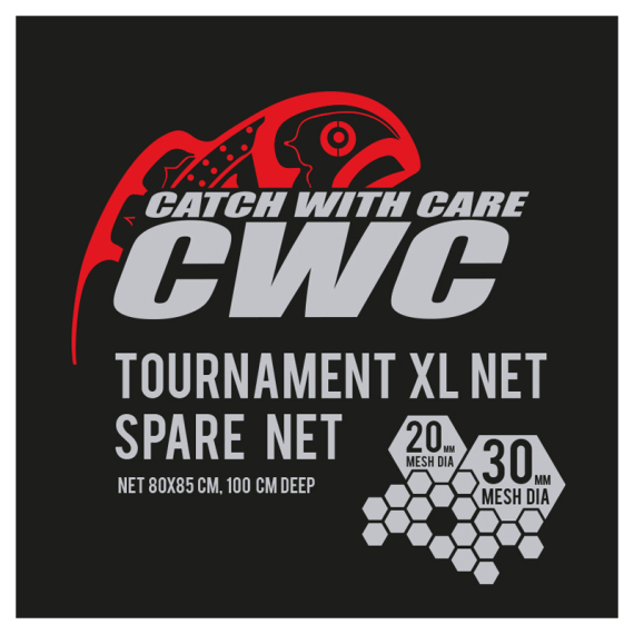 CWC Tournament XL 100cm, D20/D30 Spare Net in de groep Gereedschappen en accessoires / Visnetten / Schepnetzakken bij Sportfiskeprylar.se (49-FNETCWC4S)