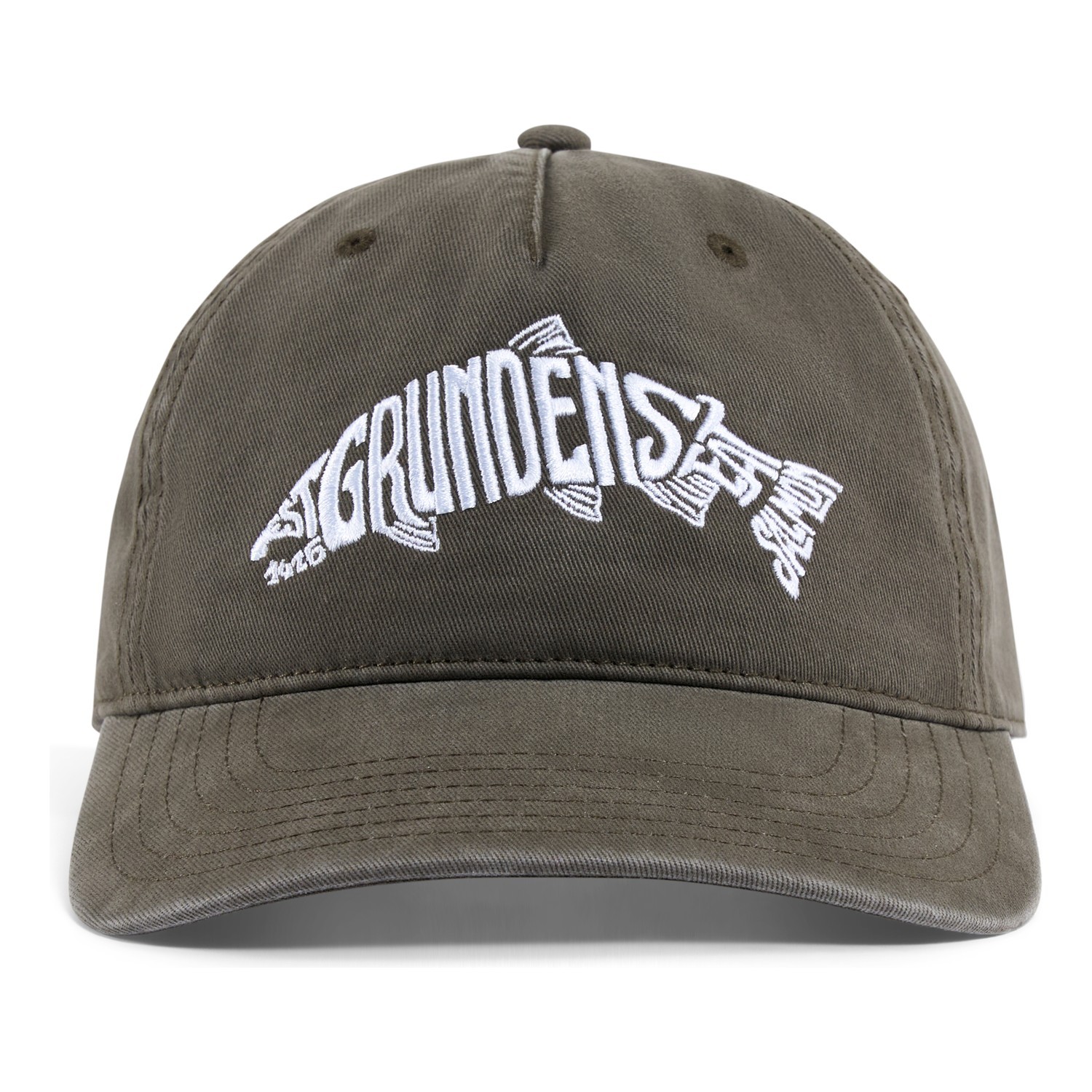 Grundéns Eat Your Words RX Trucker Loden Salmon Graphic in de groep Kleding & Schoenen / Petten, mutsen en overig / Petten / Truckerpetten bij Sportfiskeprylar.se (50000-385-0001)