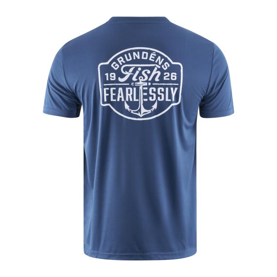 Grundéns Fish Fearlessly SS Tech Tee Blue Abyss in de groep Kleding & Schoenen / Kleding / T-shirts bij Sportfiskeprylar.se (50117-477-0014r)