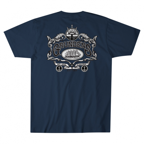 Grundéns Crest SS T-Shirt Deep Water Blue in de groep Kleding & Schoenen / Kleding / T-shirts bij Sportfiskeprylar.se (50199-452-0014r)