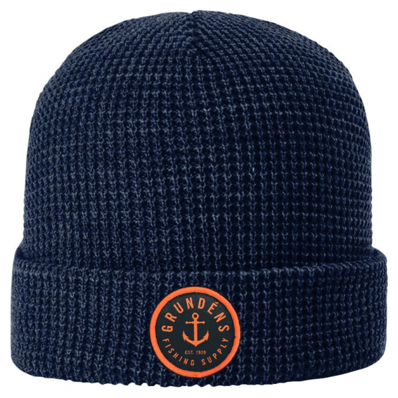 Grundéns Anchor Waffle Beanie Navy in de groep Kleding & Schoenen / Petten, mutsen en overig / Mutsen & Hoeden bij Sportfiskeprylar.se (50244-410-0001)