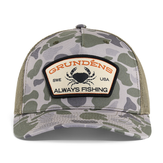 Grundéns Always Fishing Trucker Marsh Camo in de groep Kleding & Schoenen / Petten, mutsen en overig / Petten / Truckerpetten bij Sportfiskeprylar.se (50293-934-0001)