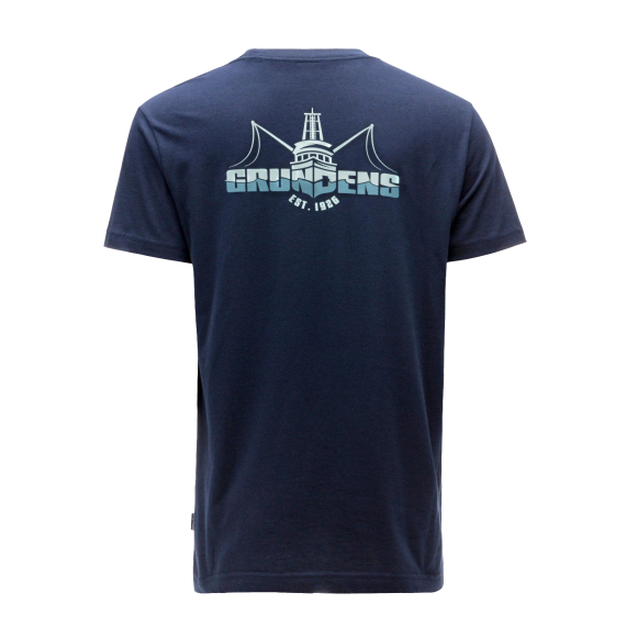 Grundéns Logo Boat SS T-Shirt Dark Navy in de groep Kleding & Schoenen / Kleding / T-shirts bij Sportfiskeprylar.se (50378-425-0014r)