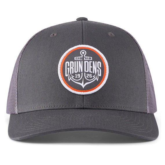 Grundéns Logo Anchor Trucker Charcoal in de groep Kleding & Schoenen / Petten, mutsen en overig / Petten / Truckerpetten bij Sportfiskeprylar.se (50470-024-0001)