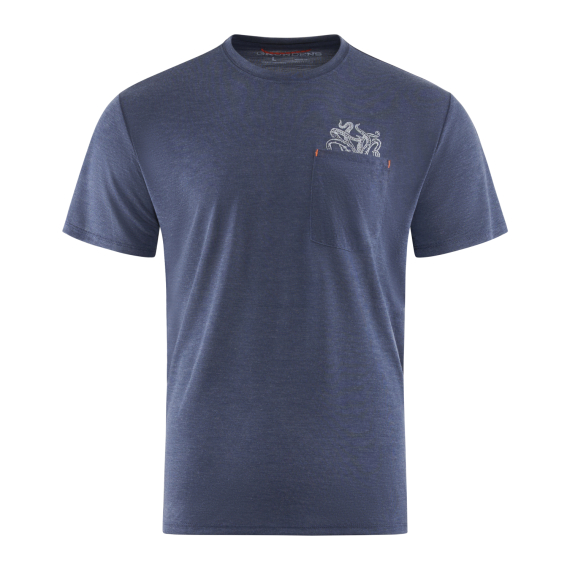 Grundéns Species Pocket Tee Dark Navy Heather in de groep Kleding & Schoenen / Kleding / T-shirts bij Sportfiskeprylar.se (50478-469-0014r)