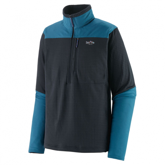 Patagonia M\'s L/S R1 Fitz Roy 1/4 Zip PIBL in de groep Kleding & Schoenen / Kleding / Truien / Sweatshirts bij Sportfiskeprylar.se (52722-PIBL-Mr)