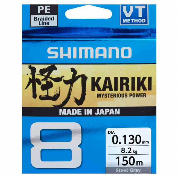 Shimano Kairiki 8 150m Steel Gray in de groep Lijnen / Gevlochten Lijnen bij Sportfiskeprylar.se (59WPLA58R12r)