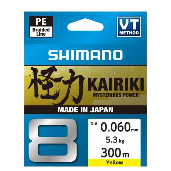 Shimano Kairiki 8 150m Yellow in de groep Lijnen / Gevlochten Lijnen bij Sportfiskeprylar.se (59WPLA58R38r)