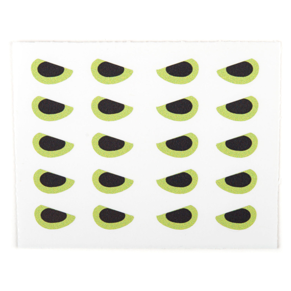 Angry Predator Eyes Chartreuse 6mm in de groep Haken & Terminal Tackle / Vliegvis bindmateriaal / Vliegbindmateriaal / Ogen bij Sportfiskeprylar.se (600003)