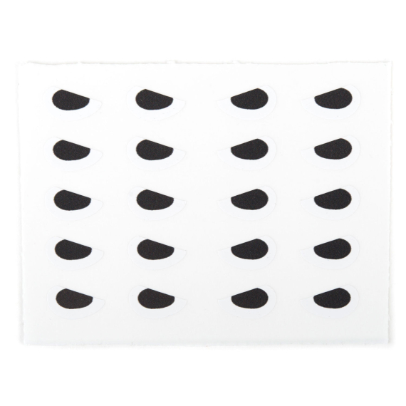 Angry Predator Eyes White 6mm in de groep Haken & Terminal Tackle / Vliegvis bindmateriaal / Vliegbindmateriaal / Ogen bij Sportfiskeprylar.se (600005)