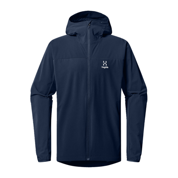 Haglöfs Move Softshell Hood Men Tarn Blue in de groep Kleding & Schoenen / Kleding / Jassen / Shell jassen bij Sportfiskeprylar.se (6068783N5015r)