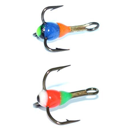 Glow Hook 2-pak size 14 in de groep Haken & Terminal Tackle / Haken / IJsvissen jigging haken bij Sportfiskeprylar.se (607000140007r)