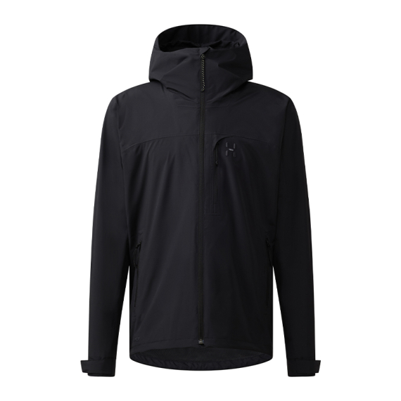 Haglöfs Ozka Proof Jacket Men True Black in de groep Kleding & Schoenen / Kleding / Jassen / Regenjassen bij Sportfiskeprylar.se (6081732C5015r)