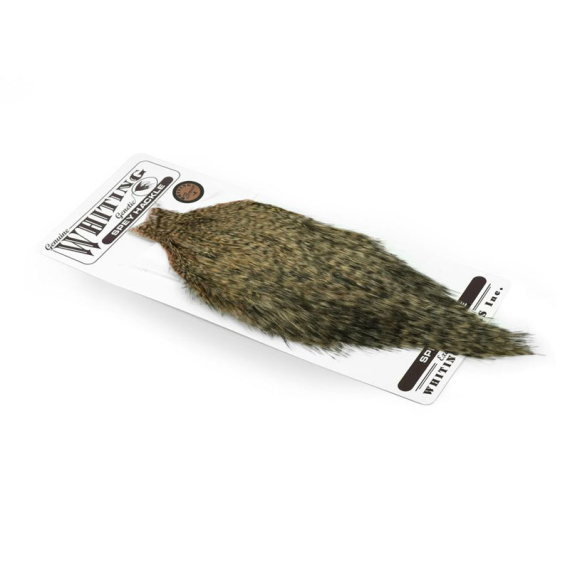 Whiting Bronze Spey Hackle Cape Grizzly dyed Salmon in de groep Haken & Terminal Tackle / Vliegvis bindmateriaal / Vliegbindmateriaal / Veren & Capes / Capes & Saddles bij Sportfiskeprylar.se (61301102)