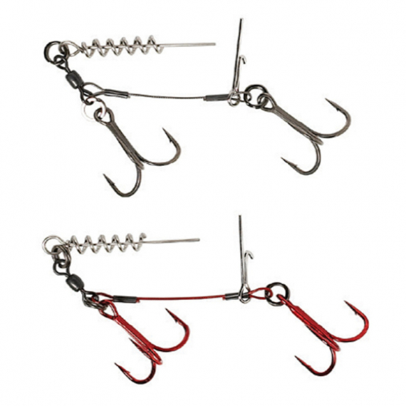 Savage Gear Carbon49 Corkscrew Stinger (2 x treble) 2-pak in de groep Haken & Terminal Tackle / Stingers & Stinger-accessoires / Stingers bij Sportfiskeprylar.se (61764r)