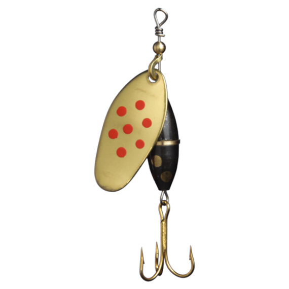 Myran Panter 10g - Gold/Red/Dotted in de groep Kunstaas / Spinners / Inlinespinnare bij Sportfiskeprylar.se (6483-28)
