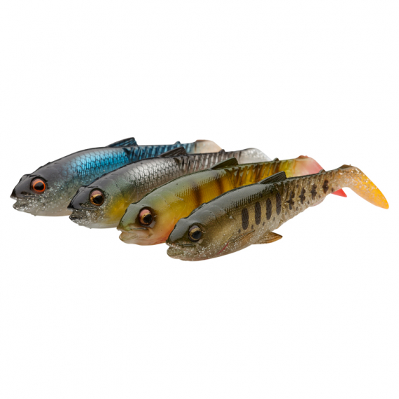 Savage Gear Craft Cannibal Paddletail 6.5cm, 4g 4pcs - Clear Water Mix in de groep Kunstaas / Softbaits / Baars Softbaits & Snoekbaars Softbaits bij Sportfiskeprylar.se (71827)