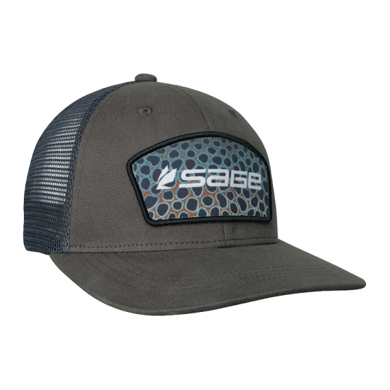 Sage Patch Trucker Green - Brown Trout One Size in de groep Kleding & Schoenen / Petten, mutsen en overig / Petten / Truckerpetten bij Sportfiskeprylar.se (7248-402-OS)