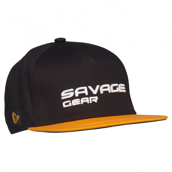 Savage Gear Flat Peak 3D Logo Cap, Black Ink in de groep Kleding & Schoenen / Petten, mutsen en overig / Petten / Snapback-petten bij Sportfiskeprylar.se (73713)