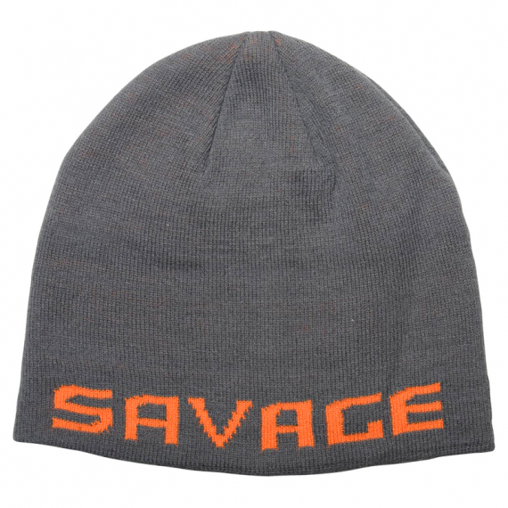 Savage Gear Logo Beanie, Rock Grey/Orange in de groep Kleding & Schoenen / Petten, mutsen en overig / Mutsen & Hoeden bij Sportfiskeprylar.se (73738)