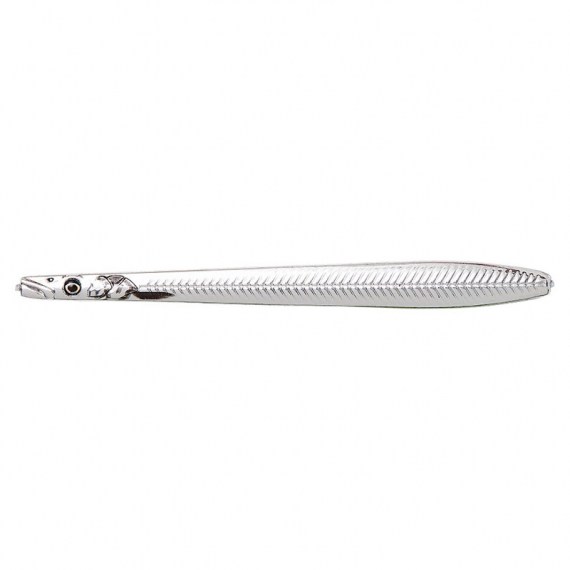 Savage Gear Line Thru Sandeel Nail 10cm 16g - Silver Plating in de groep Kunstaas / Zeeforel kunstaas & kustwobblers / Zeevis pluggen bij Sportfiskeprylar.se (74168)