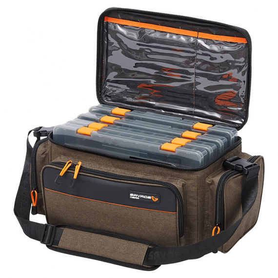 Savage Gear System Box Bag L 4 Boxes 24x47x30cm 18L in de groep Opslag / Tackle Tassen / Lure Bags bij Sportfiskeprylar.se (74243)