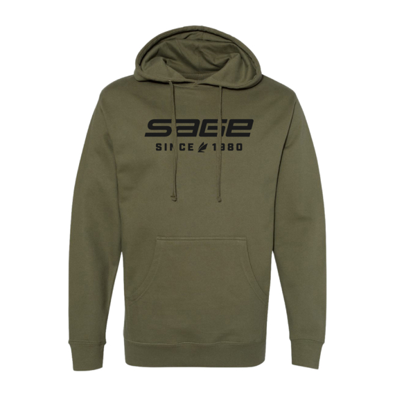 Sage Since 190 Hoody Army in de groep Kleding & Schoenen / Kleding / Truien / Hoodies bij Sportfiskeprylar.se (7470-02r)