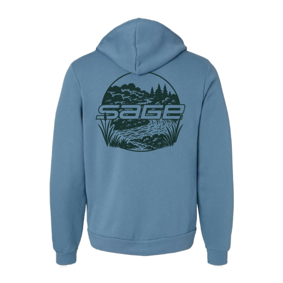 Sage Creekside Zip Hoody Steel Blue in de groep Kleding & Schoenen / Kleding / Truien / Hoodies bij Sportfiskeprylar.se (7471-02r)